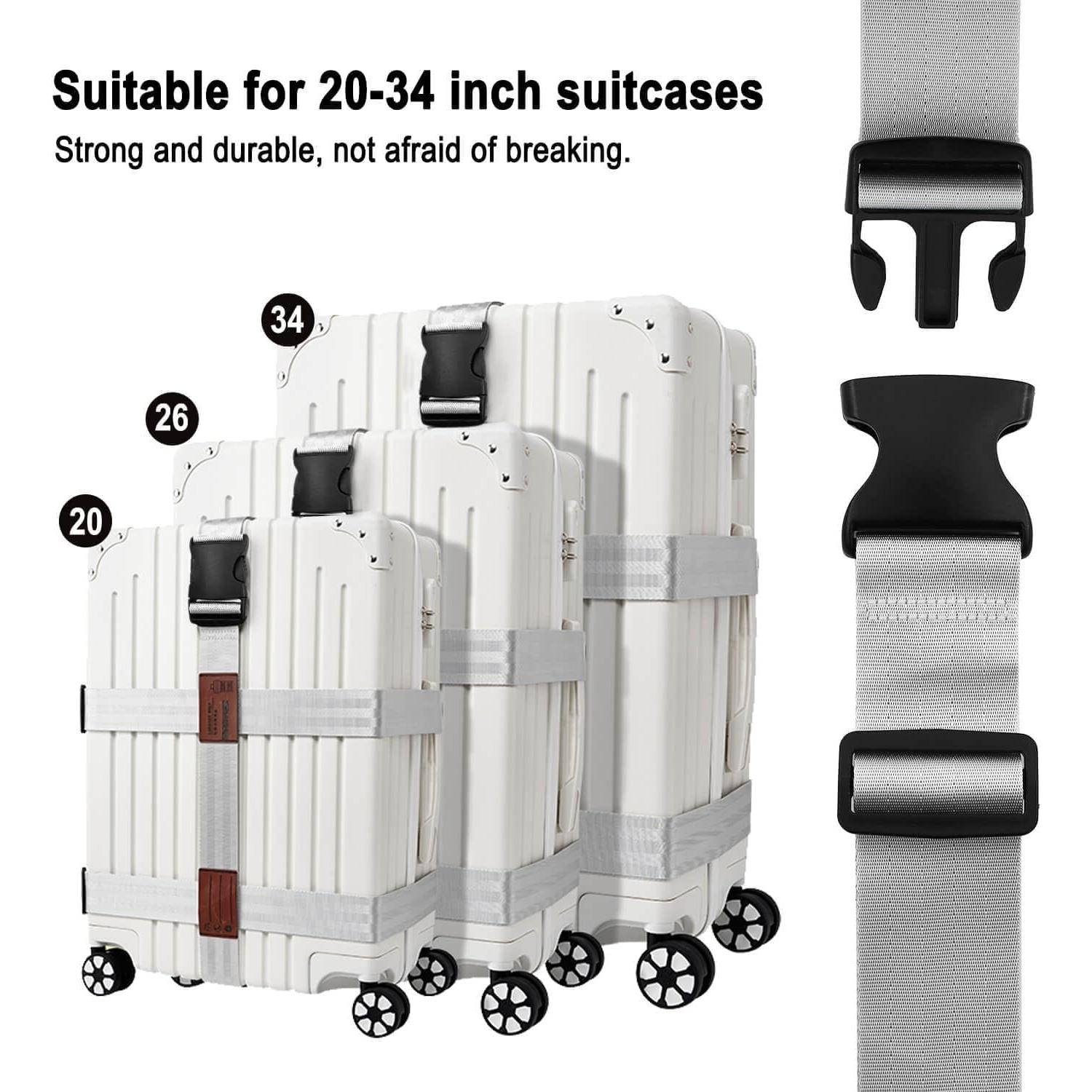 Correas de Equipaje LUNHAJIN 3-en-1 Ajustables 0,41 kg