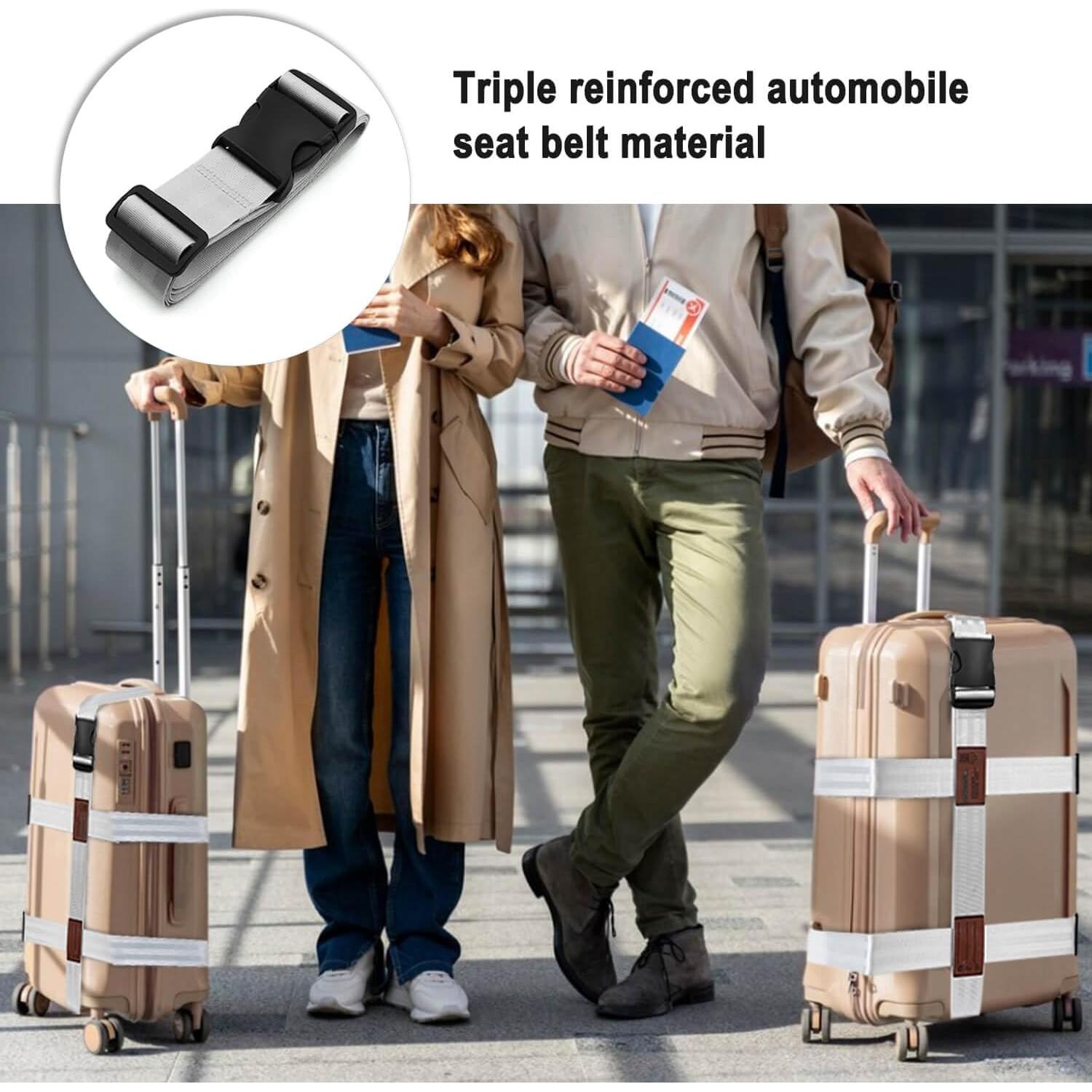 Correas de Equipaje LUNHAJIN 3-en-1 Ajustables 0,41 kg