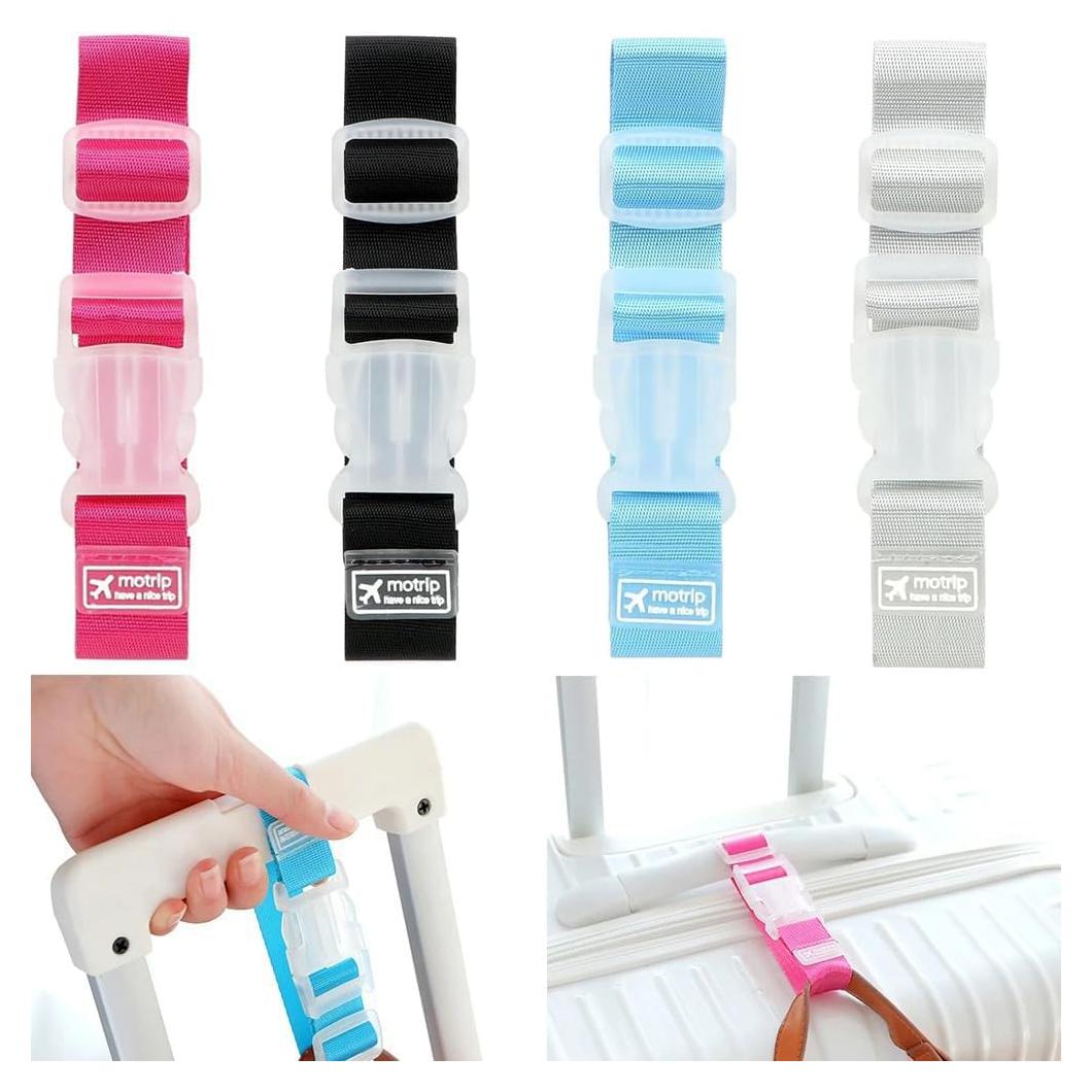 Correas de Equipaje Ajustables NADUSEP 4 Piezas Nylon 12kg