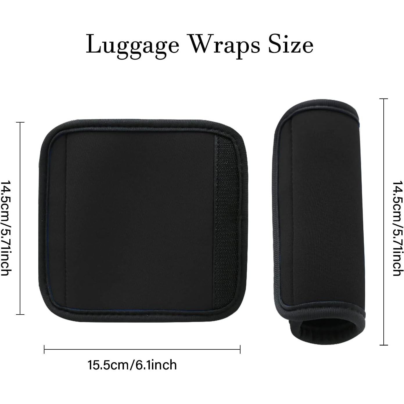 2 Fundas para Mangos de Equipaje Jcpmcxs Neopreno Negro