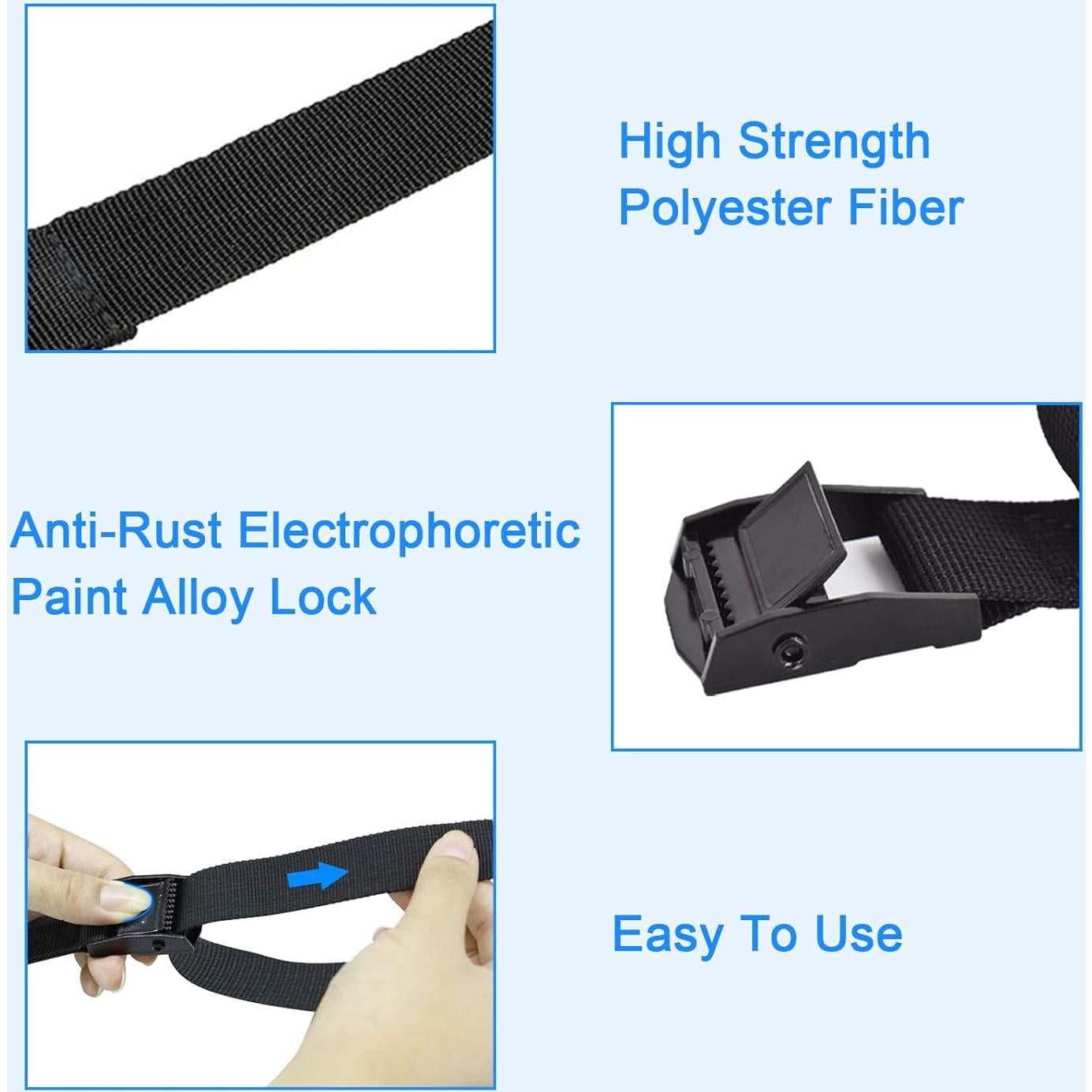 Correas de Amarre RIO Direct 3m 2PCS Ajustables 550kg