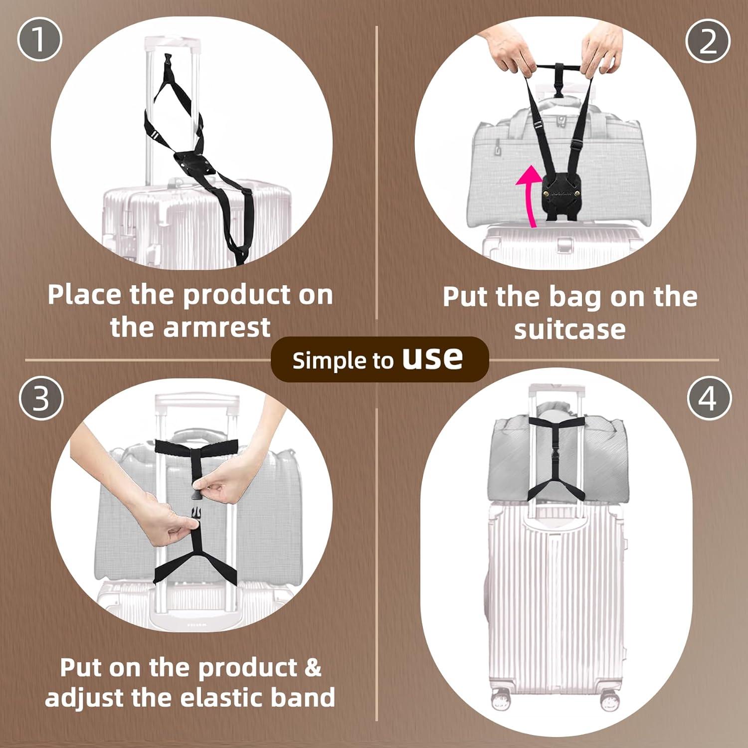 Correa de Equipaje Ajustable LapinPowUp Marrón - 2 Piezas