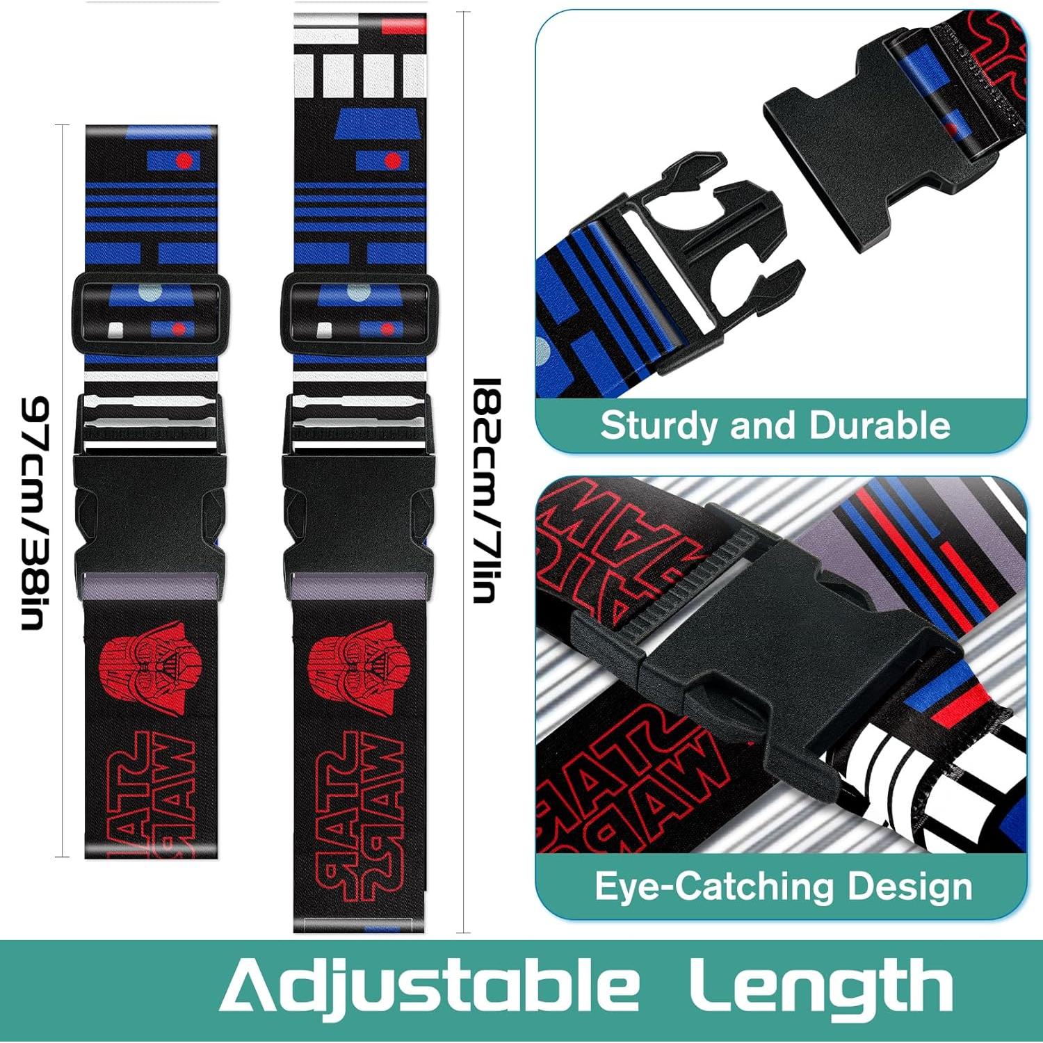 Correas de Equipaje Akkya Ajustables 2 Piezas Nylon