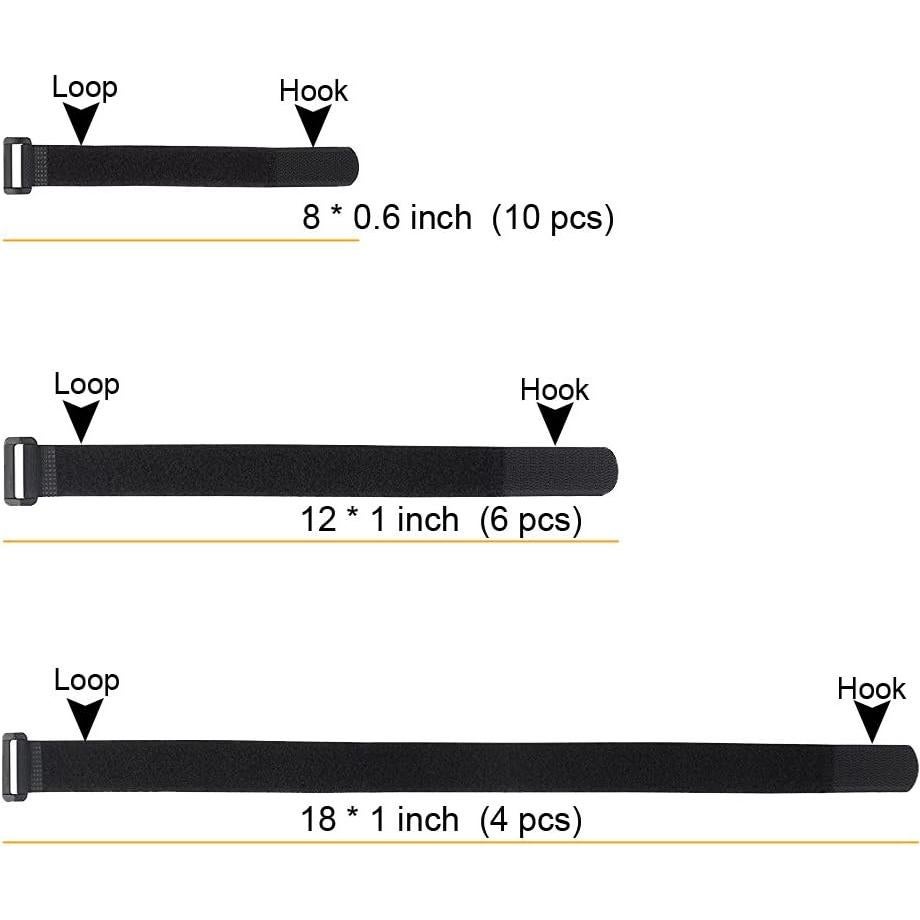 Juego de 20 correas de sujeción reutilizables YiwerDer