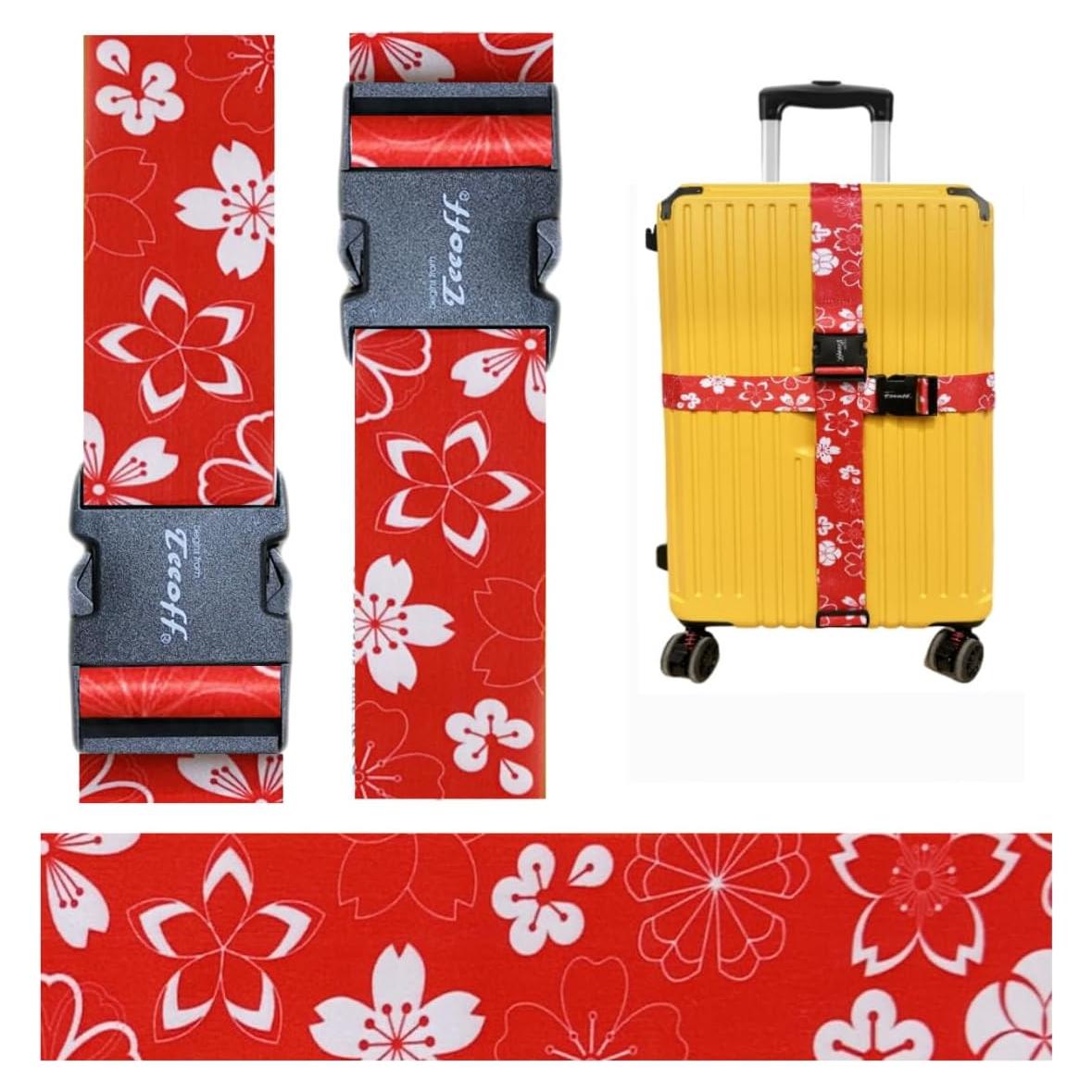 Correas de Equipaje Teeoff Ajustables 220 cm Naranja Sakura 2 Pcs