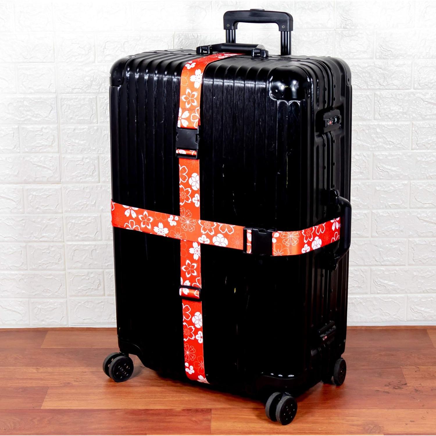 Correas de Equipaje Teeoff Ajustables 220 cm Naranja Sakura 2 Pcs