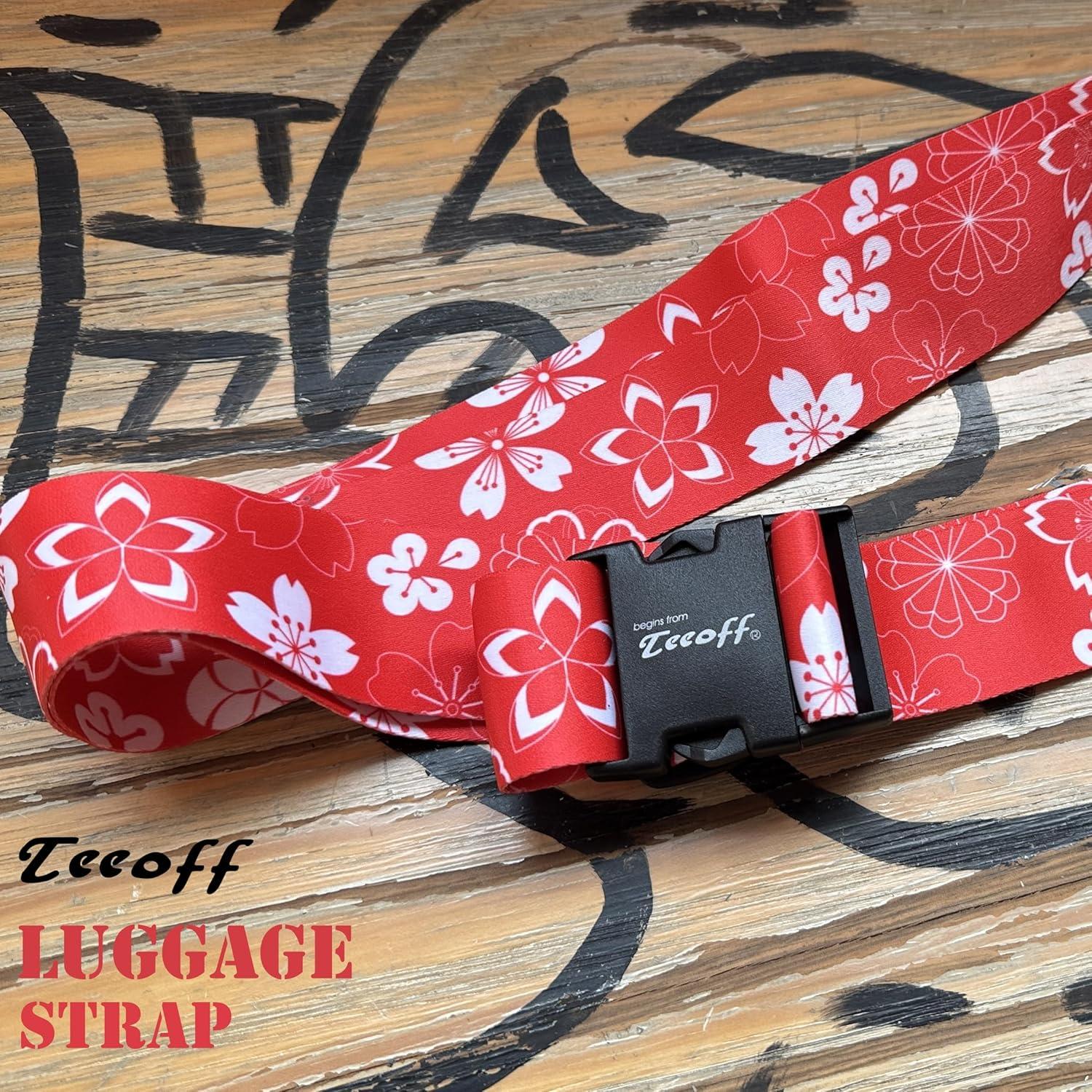 Correas de Equipaje Teeoff Ajustables 220 cm Naranja Sakura 2 Pcs