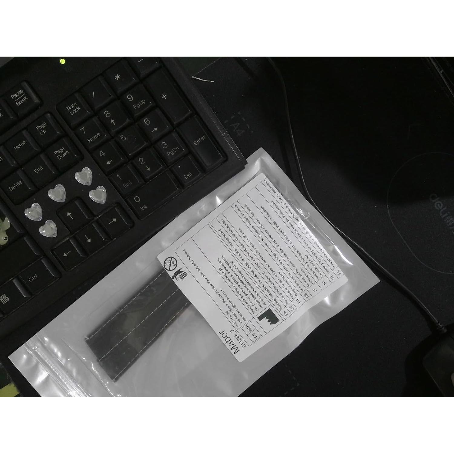 Mangos de Cuero Mabor para Cajones y Equipaje - 2 Pcs Negro