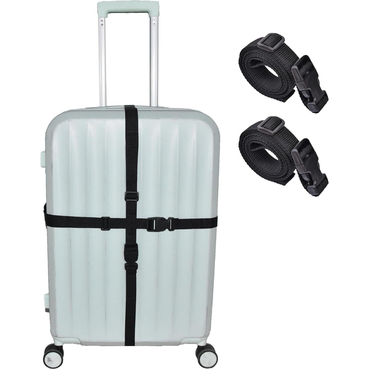 Correas de Nylon Zazzy 198 cm Ajustables 2 Piezas Negras