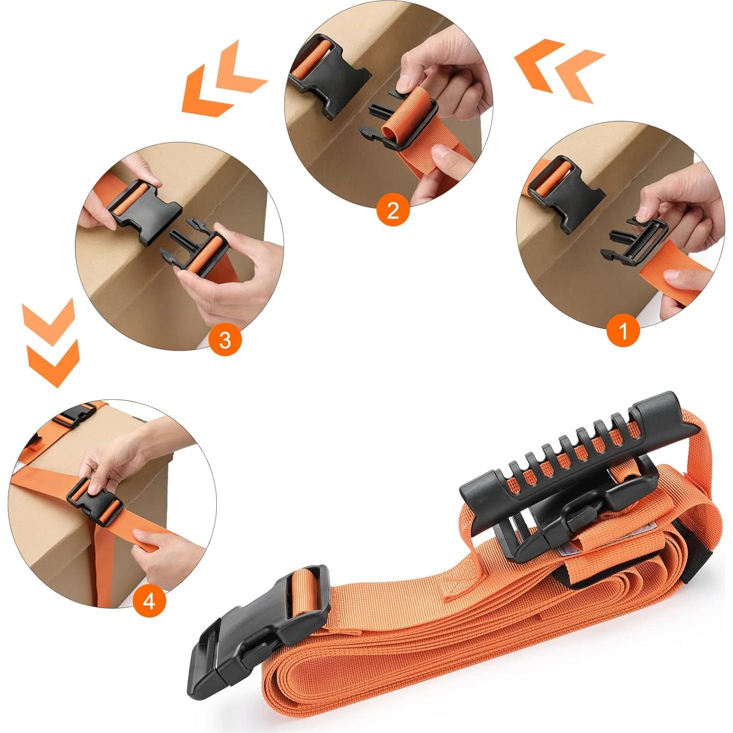 Correa de Transporte JIPIMON Ajustable 400 lbs Nylon Naranja