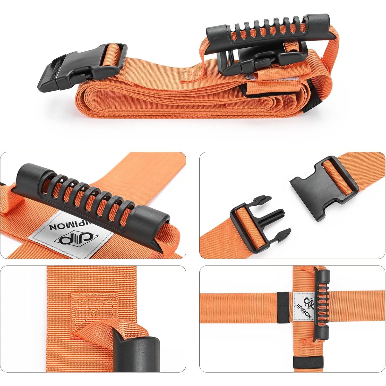 Correa de Transporte JIPIMON Ajustable 400 lbs Nylon Naranja