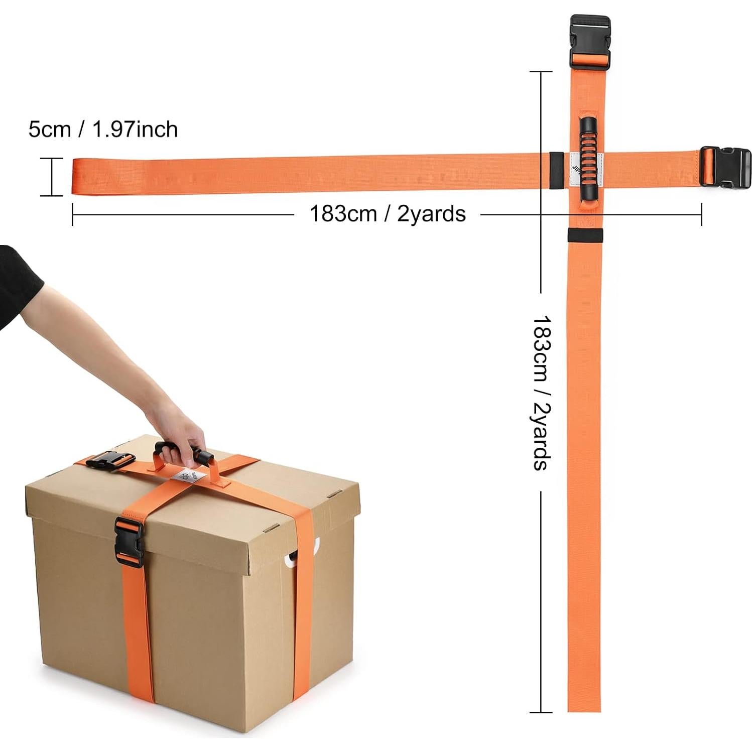 Correa de Transporte JIPIMON Ajustable 400 lbs Nylon Naranja