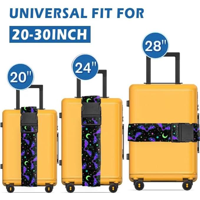 Correa de Equipaje Ajustable Luggitime Murciélagos Estrellas