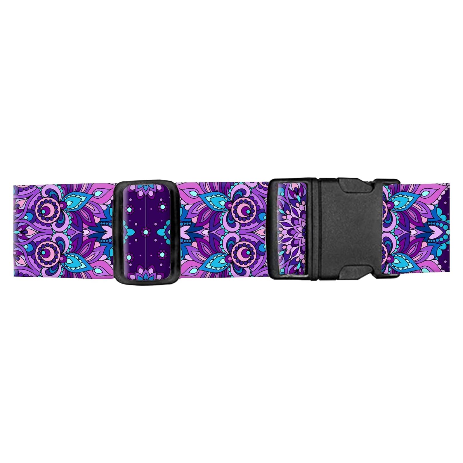 Correas de Equipaje Ajustables ASJHFDIR Mandala Púrpura