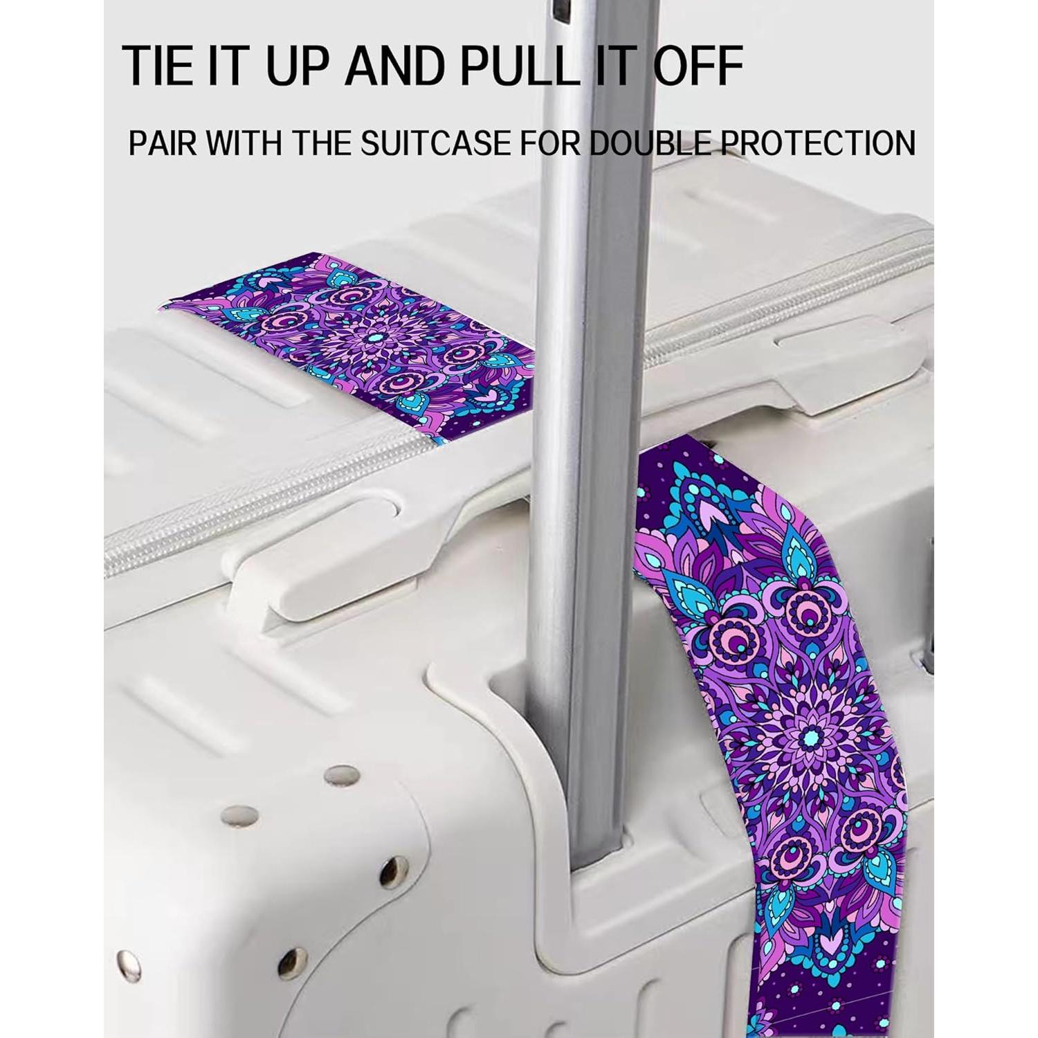 Correas de Equipaje Ajustables ASJHFDIR Mandala Púrpura