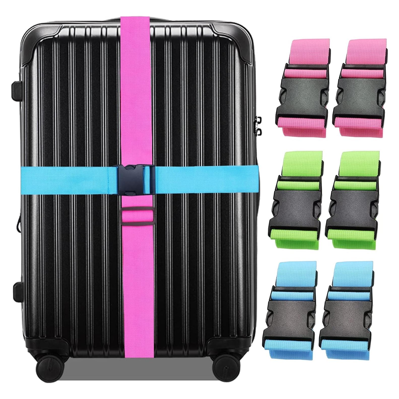 Ikaufen 6 Correas de Equipaje Ajustables Multicolor 182,88 cm