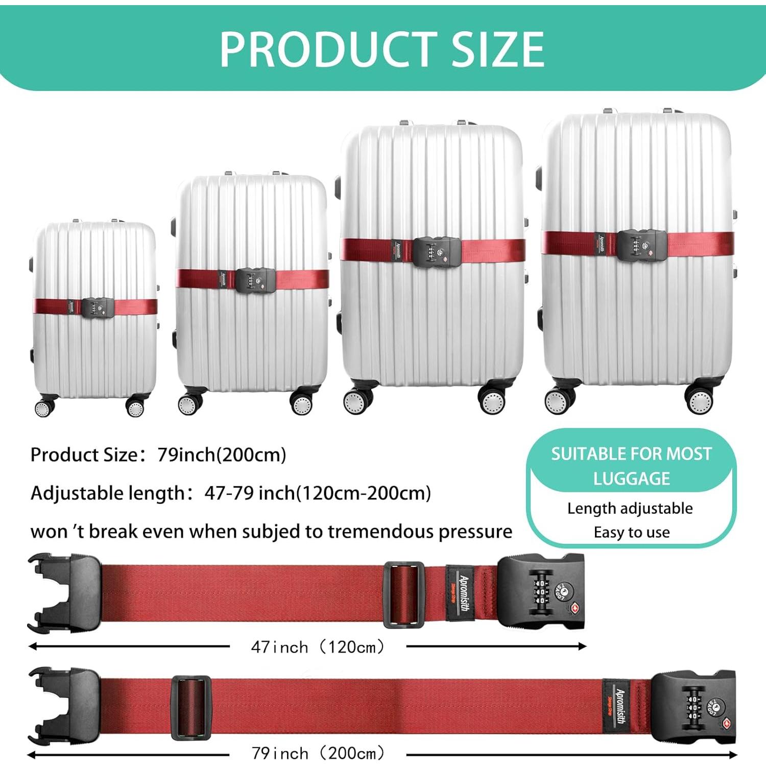 Correa de Equipaje Apromisith con Candado TSA 20-32" Rojo