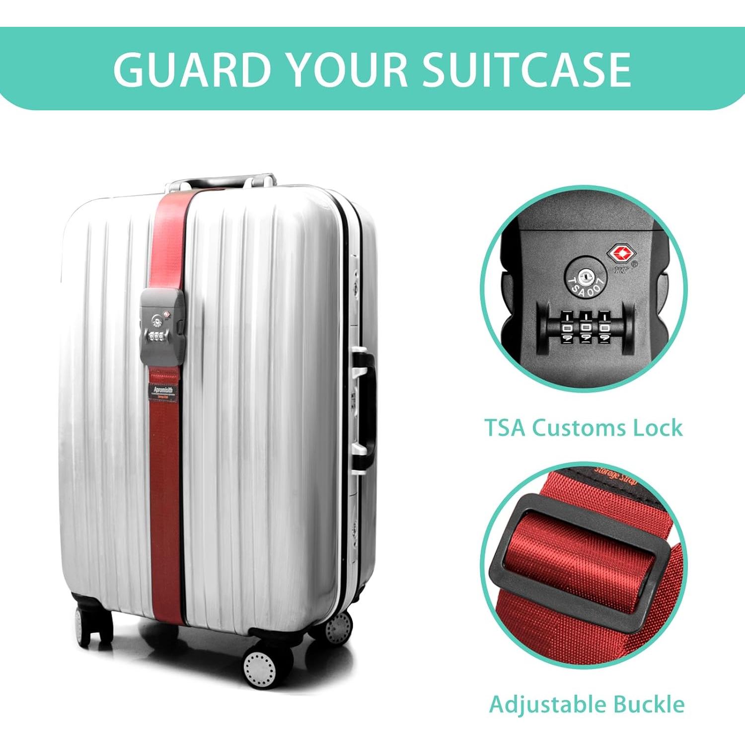 Correa de Equipaje Apromisith con Candado TSA 20-32" Rojo