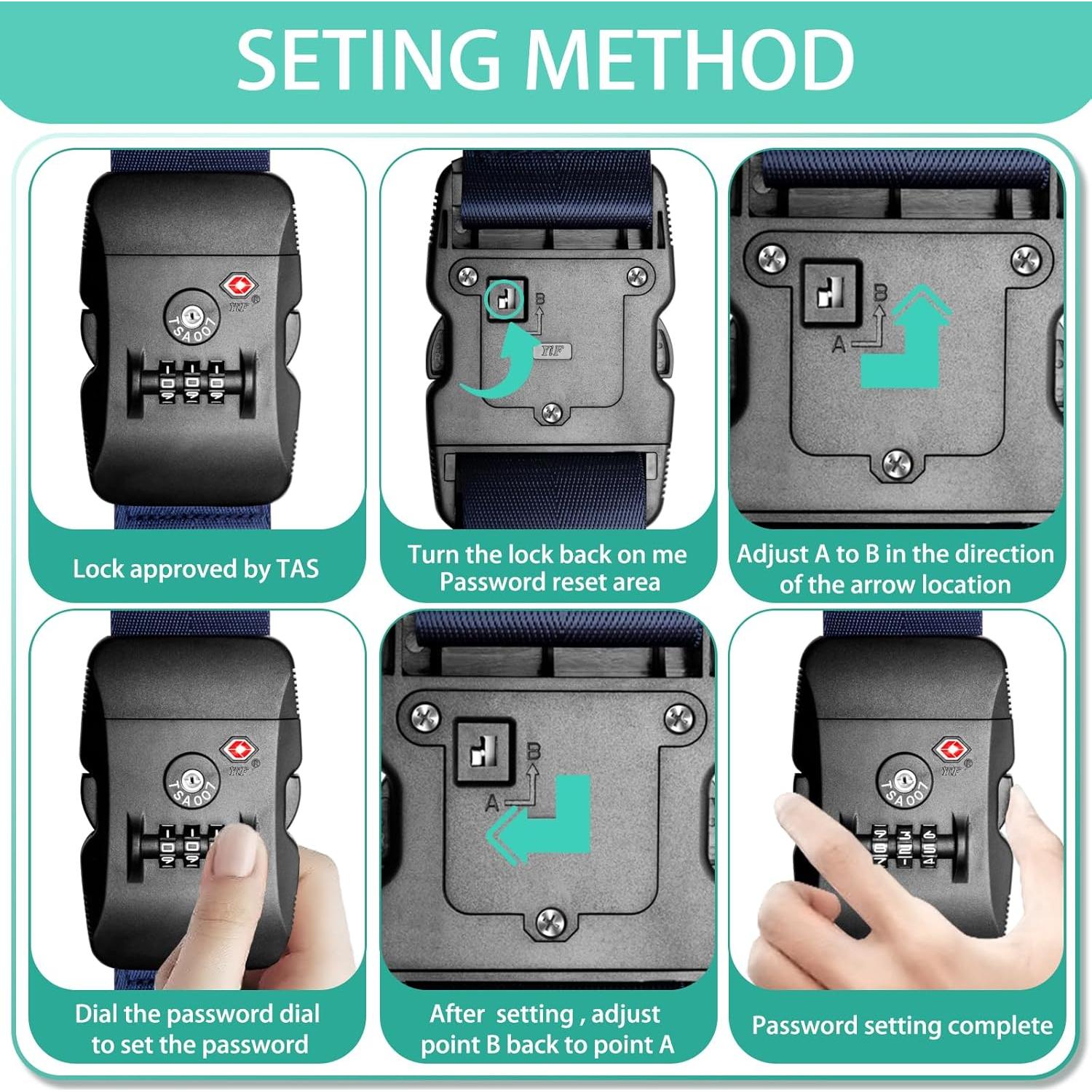 Correa de Equipaje Apromisith con Candado TSA 20-32" Rojo