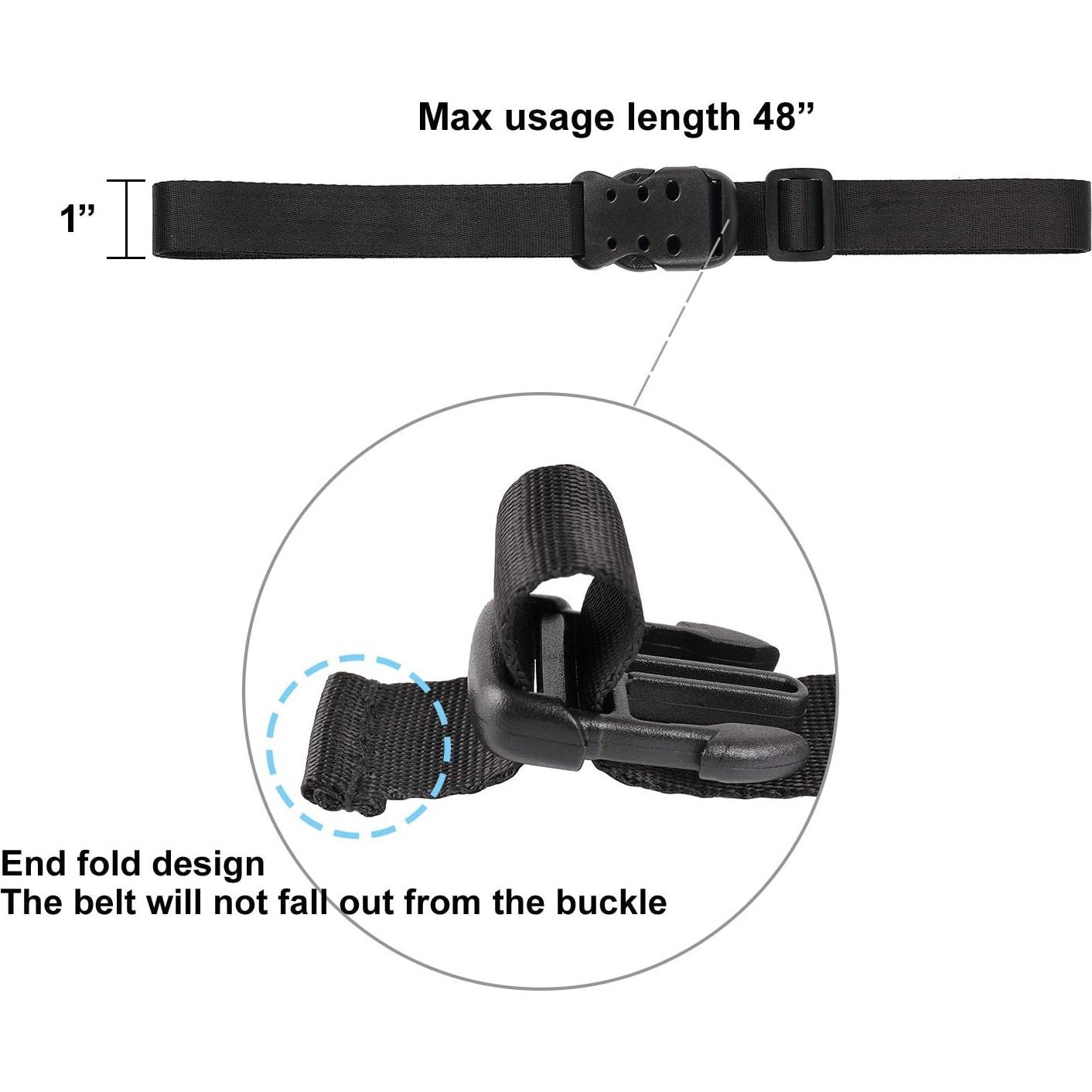 Correas Utilitarias Ayaport Nylon Ajustables 121,92 cm Paquete 4