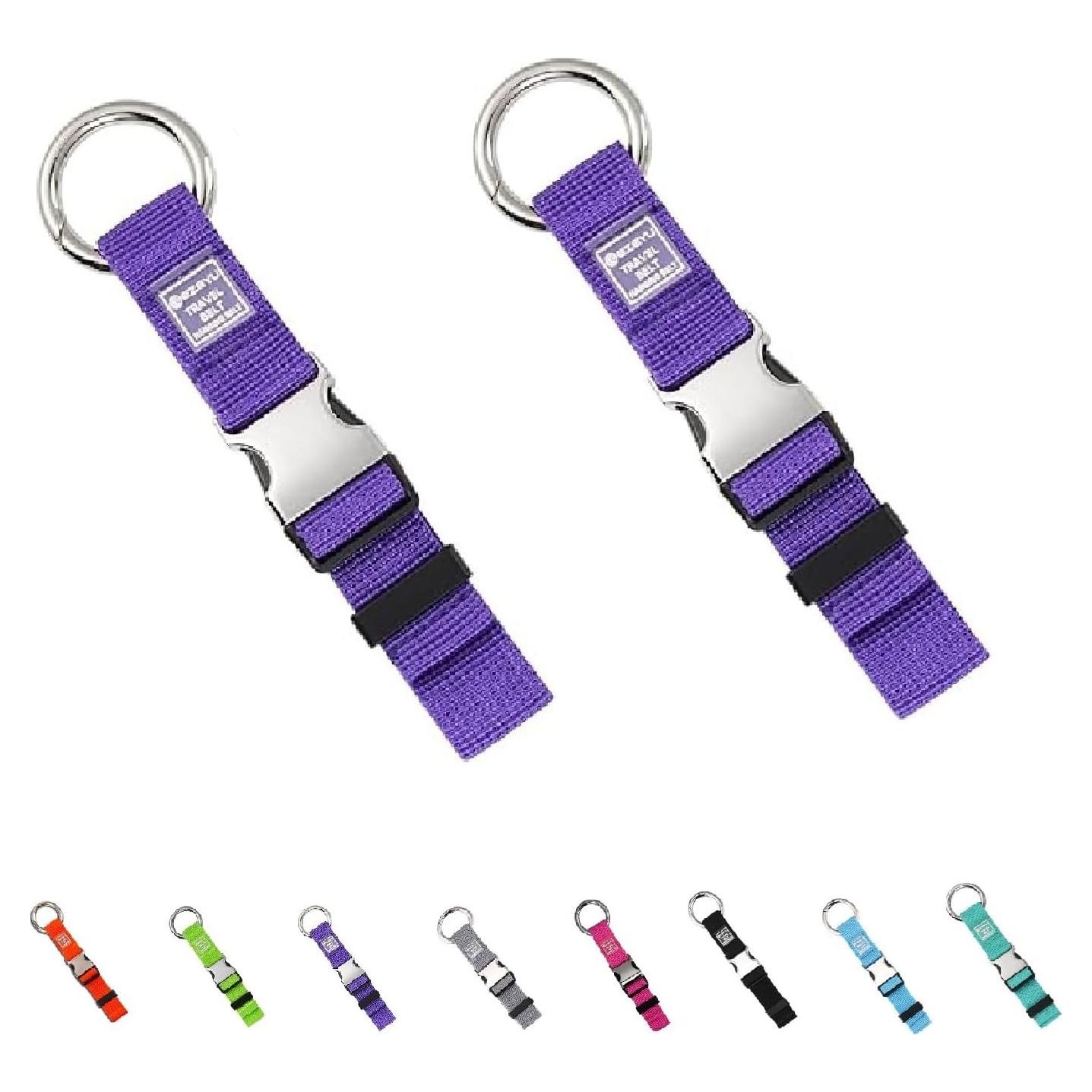 2 Correas de Equipaje Ajustables FABULWAY Púrpura
