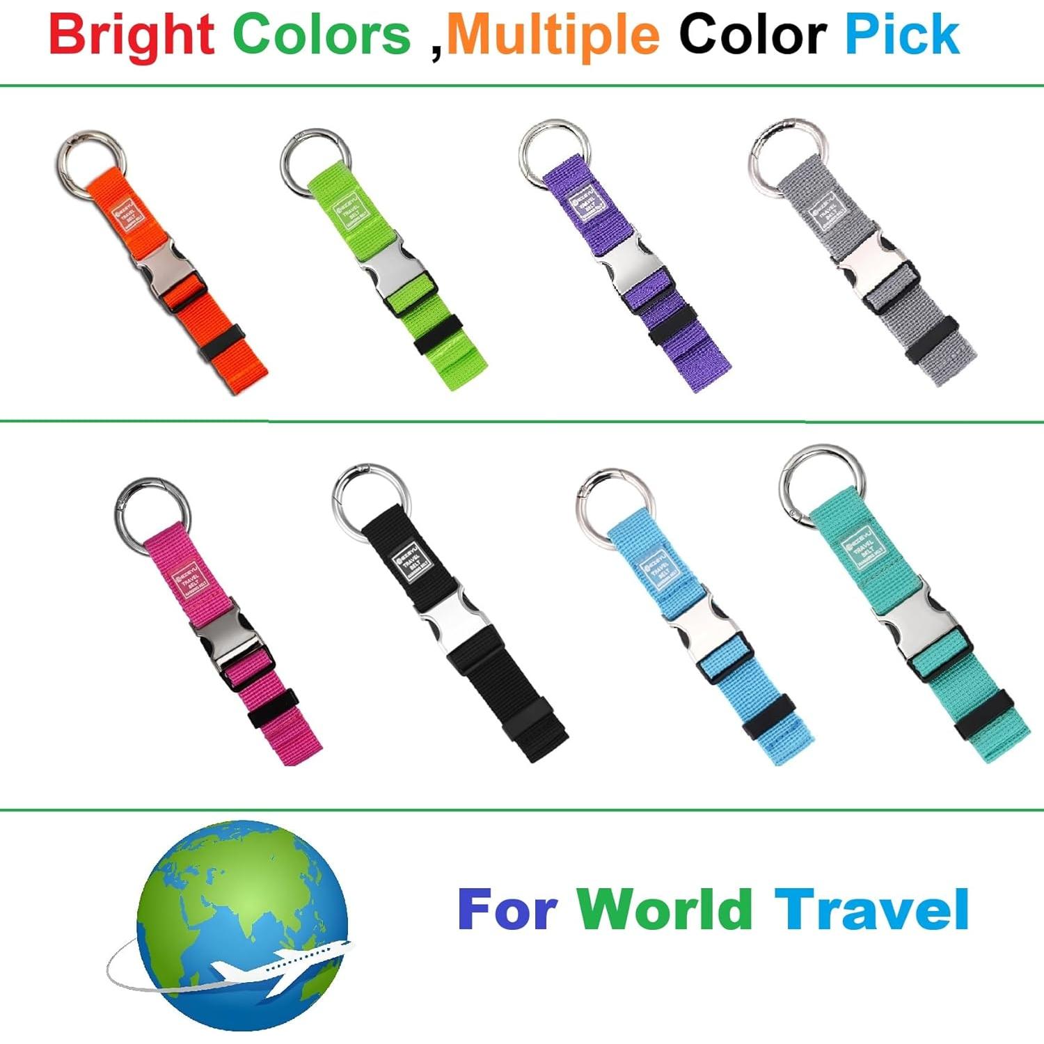 2 Correas de Equipaje Ajustables FABULWAY Púrpura