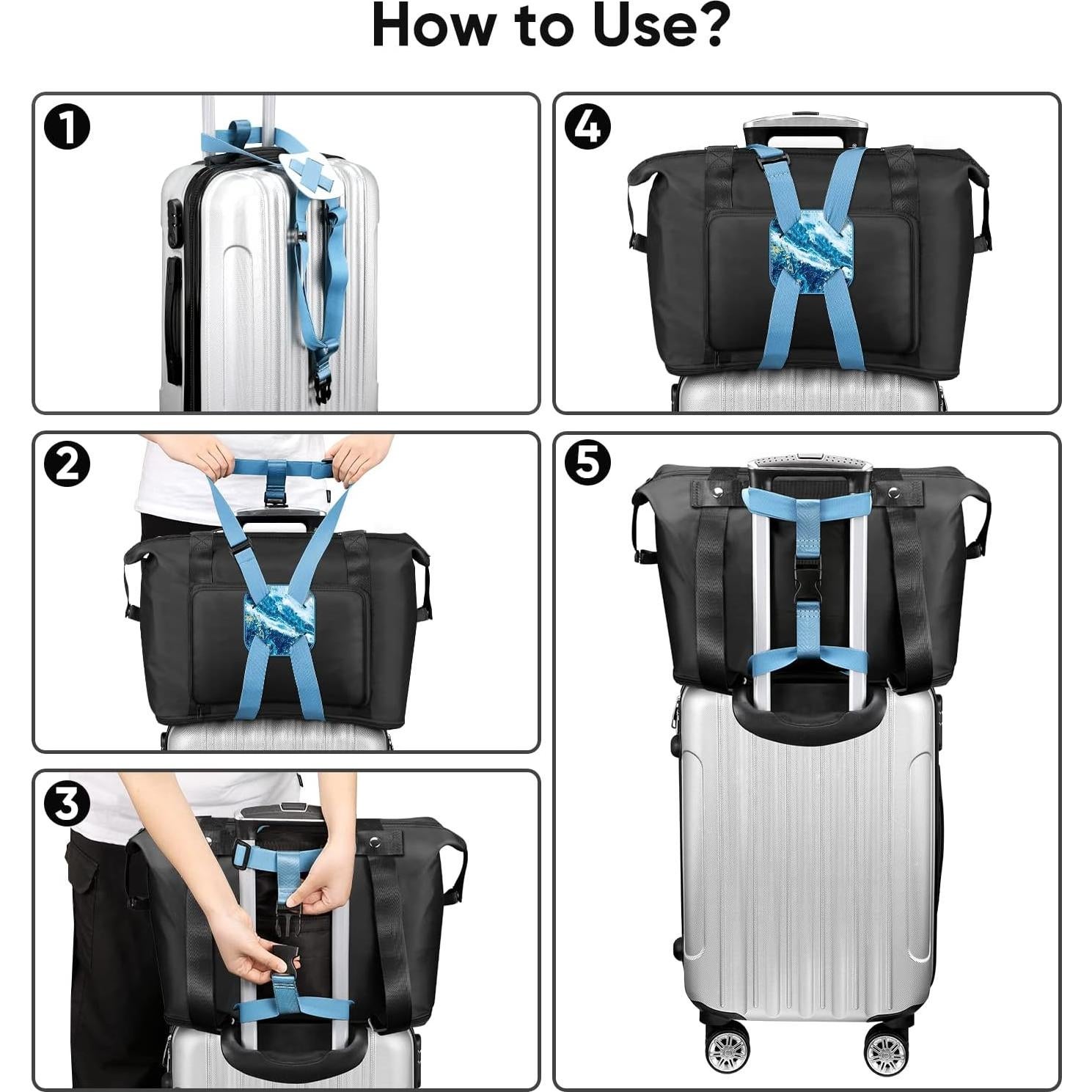 Correa de Equipaje FINPAC Ajustable de Poliester 0,09 kg
