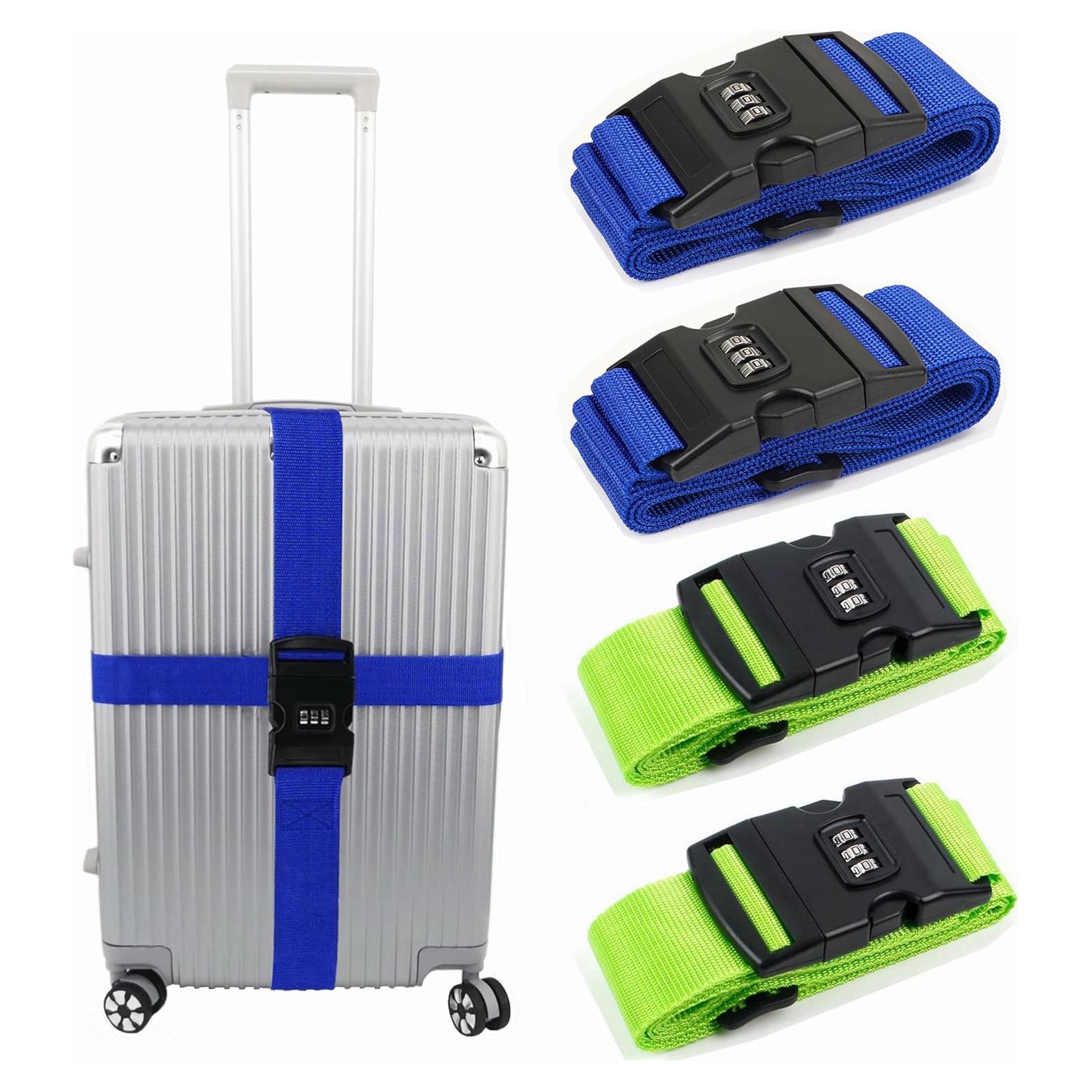 Correas de Equipaje Springen 4 Pzas Ajustables Nylon 5,08 cm