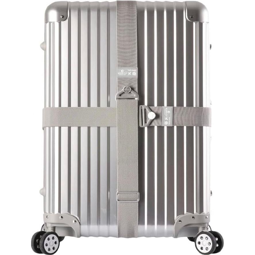 2 Correas de Equipaje Ajustables Holly Trip Gris 220x5cm