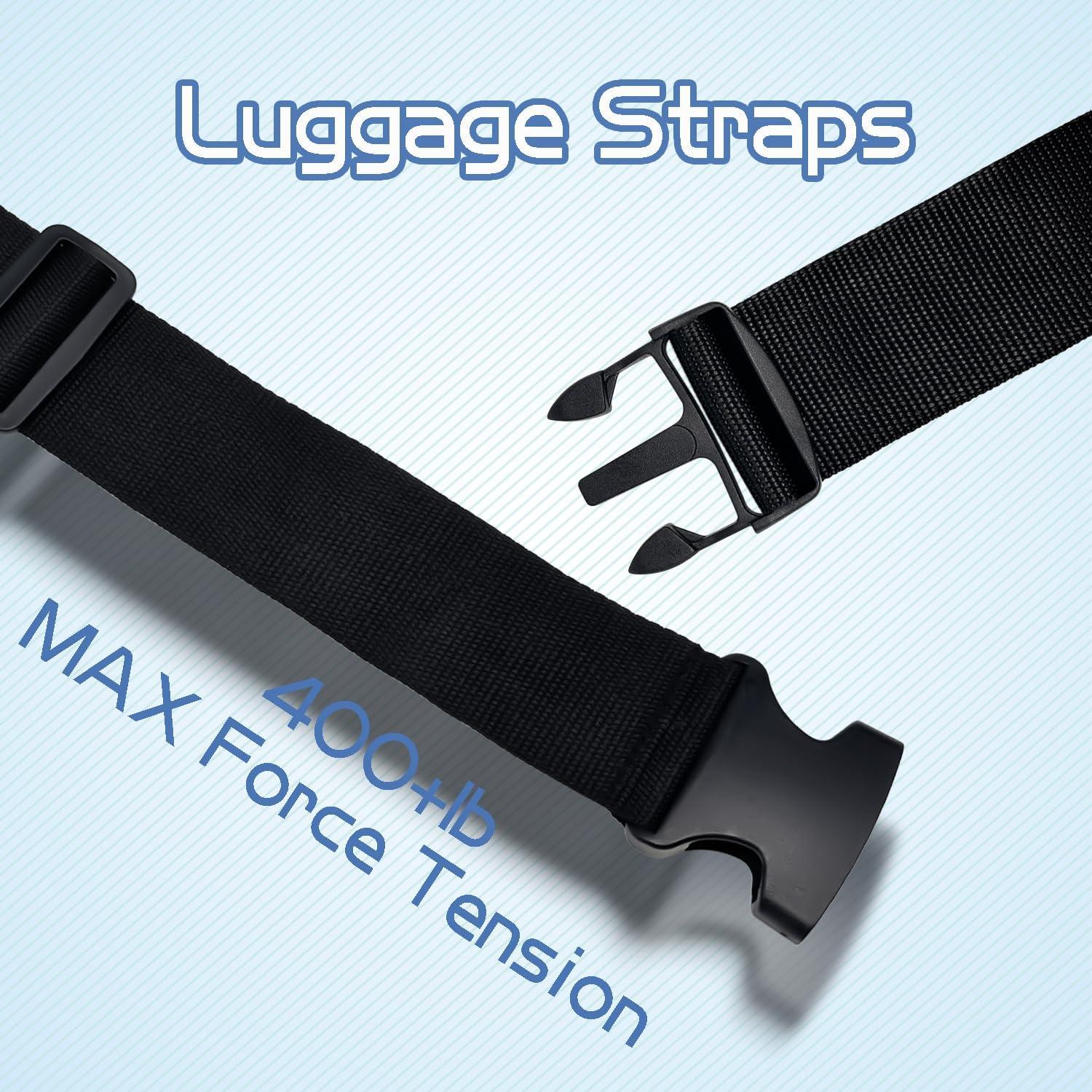 Correas de Equipaje Tmyjfjingxi 4 Piezas Ajustables 5 cm