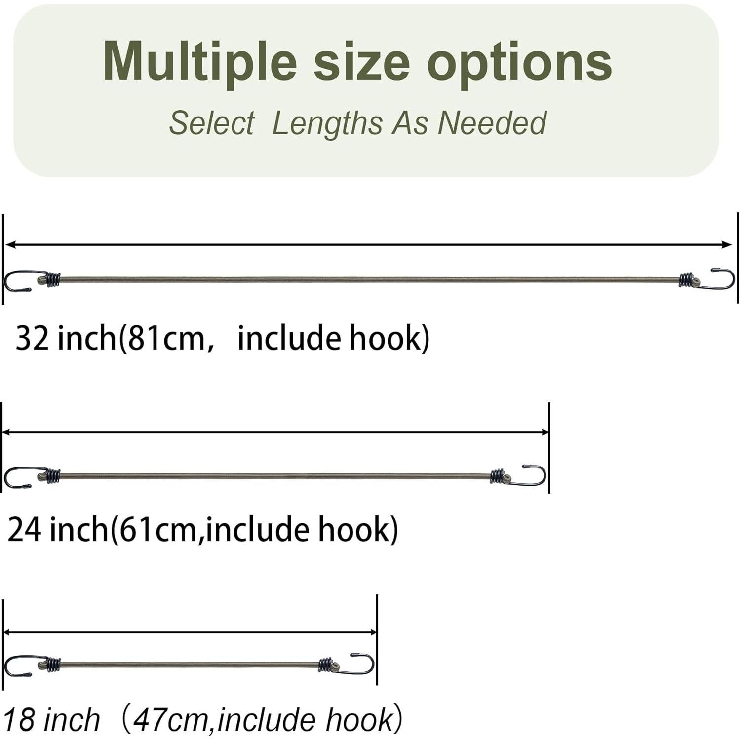 Cuerdas elásticas Aegero 47 cm 6 piezas alta resistencia