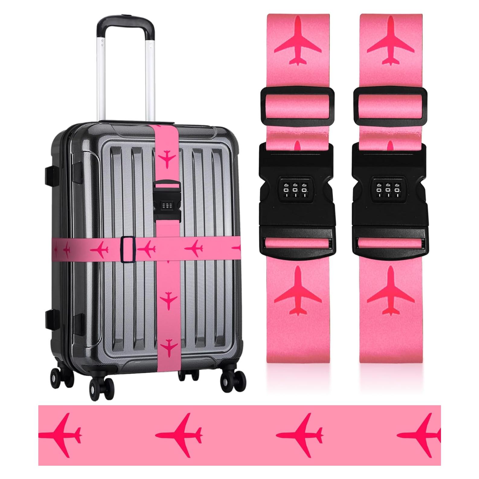 Correa de Equipaje Rosa Stanoha Ajustable con Cerradura