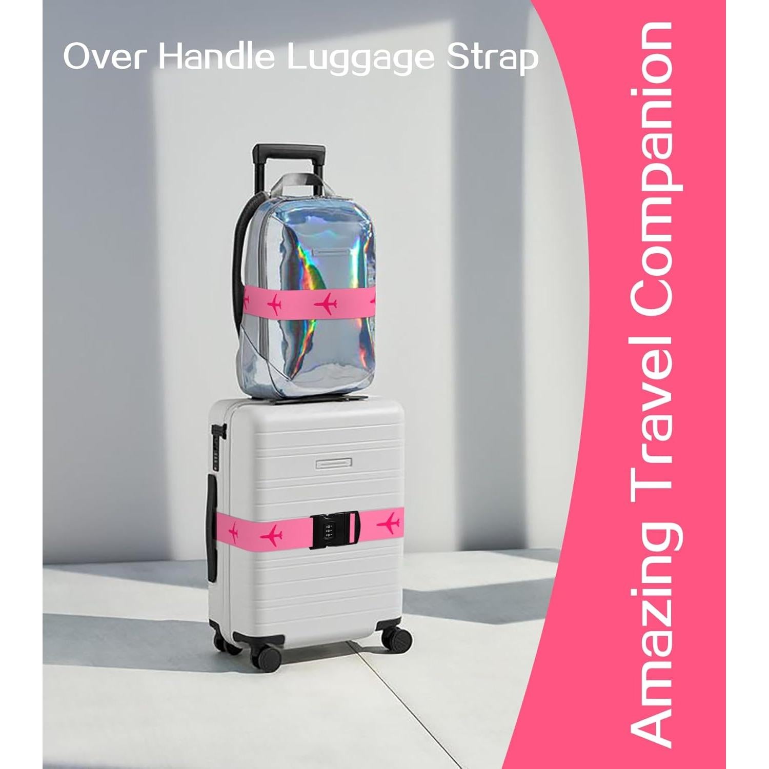 Correa de Equipaje Rosa Stanoha Ajustable con Cerradura