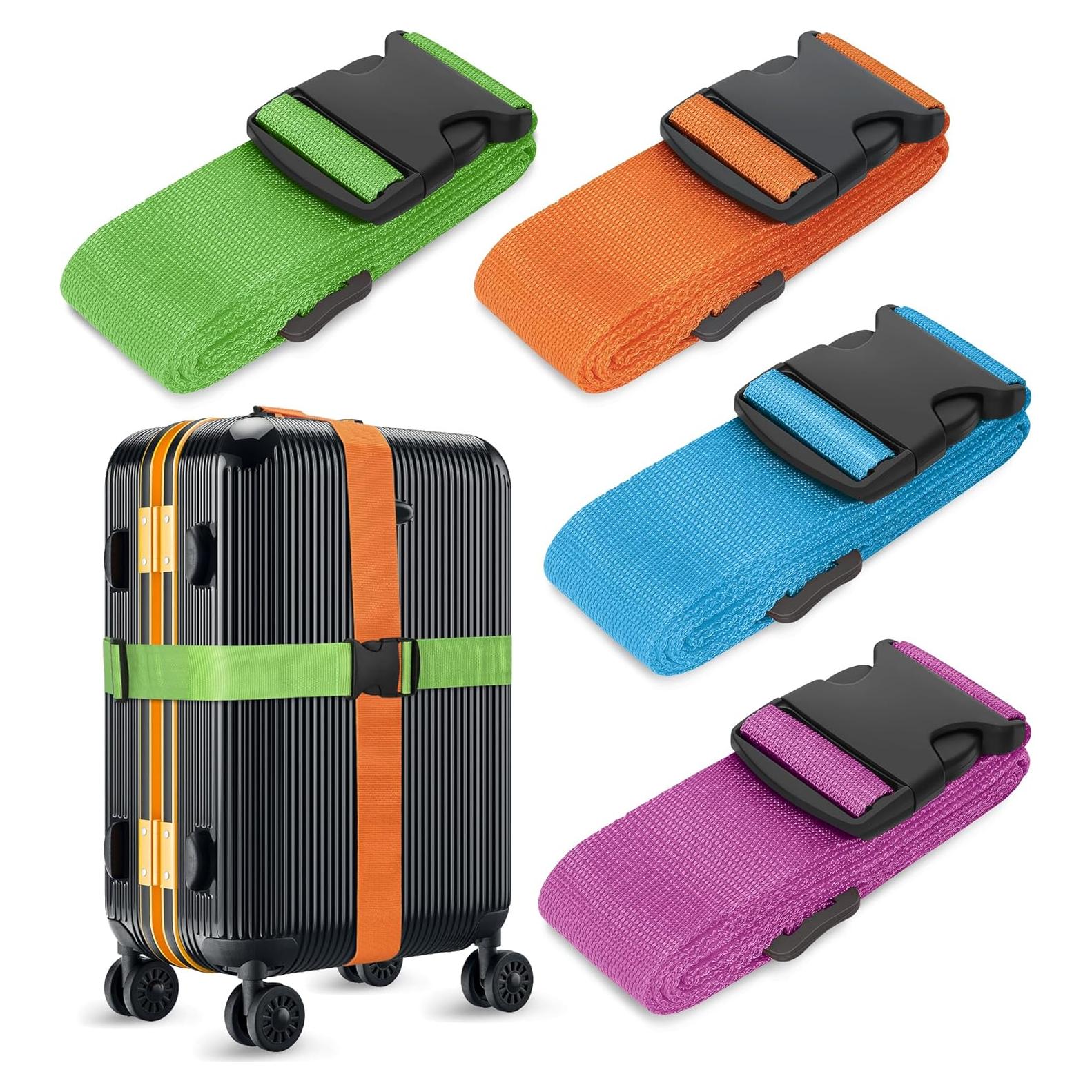 Paquete de 4 correas de equipaje Kilihot 193 cm ajustables