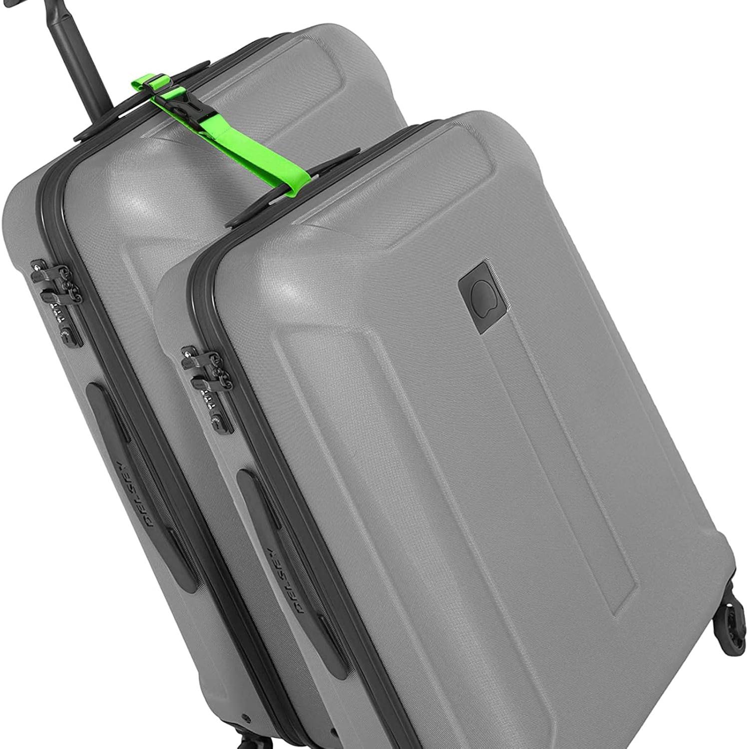 Correa de Equipaje Cosmos Nylon Ajustable Verde Fluorescente