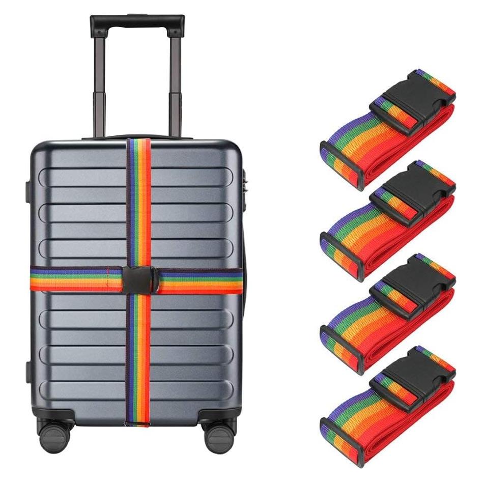 Paquete de 4 correas de equipaje Sowist ajustables 200x5cm