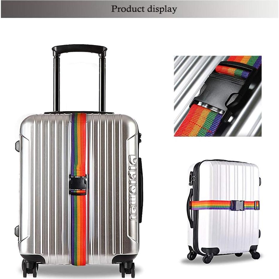 Paquete de 4 correas de equipaje Sowist ajustables 200x5cm