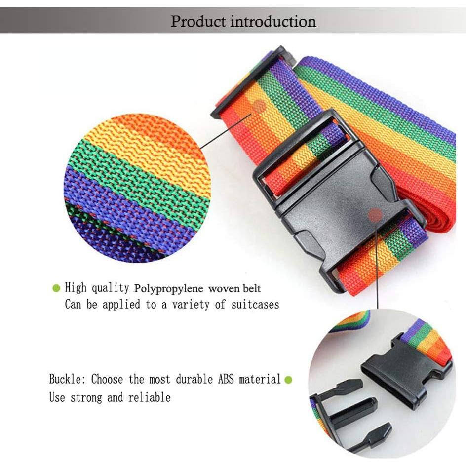 Paquete de 4 correas de equipaje Sowist ajustables 200x5cm