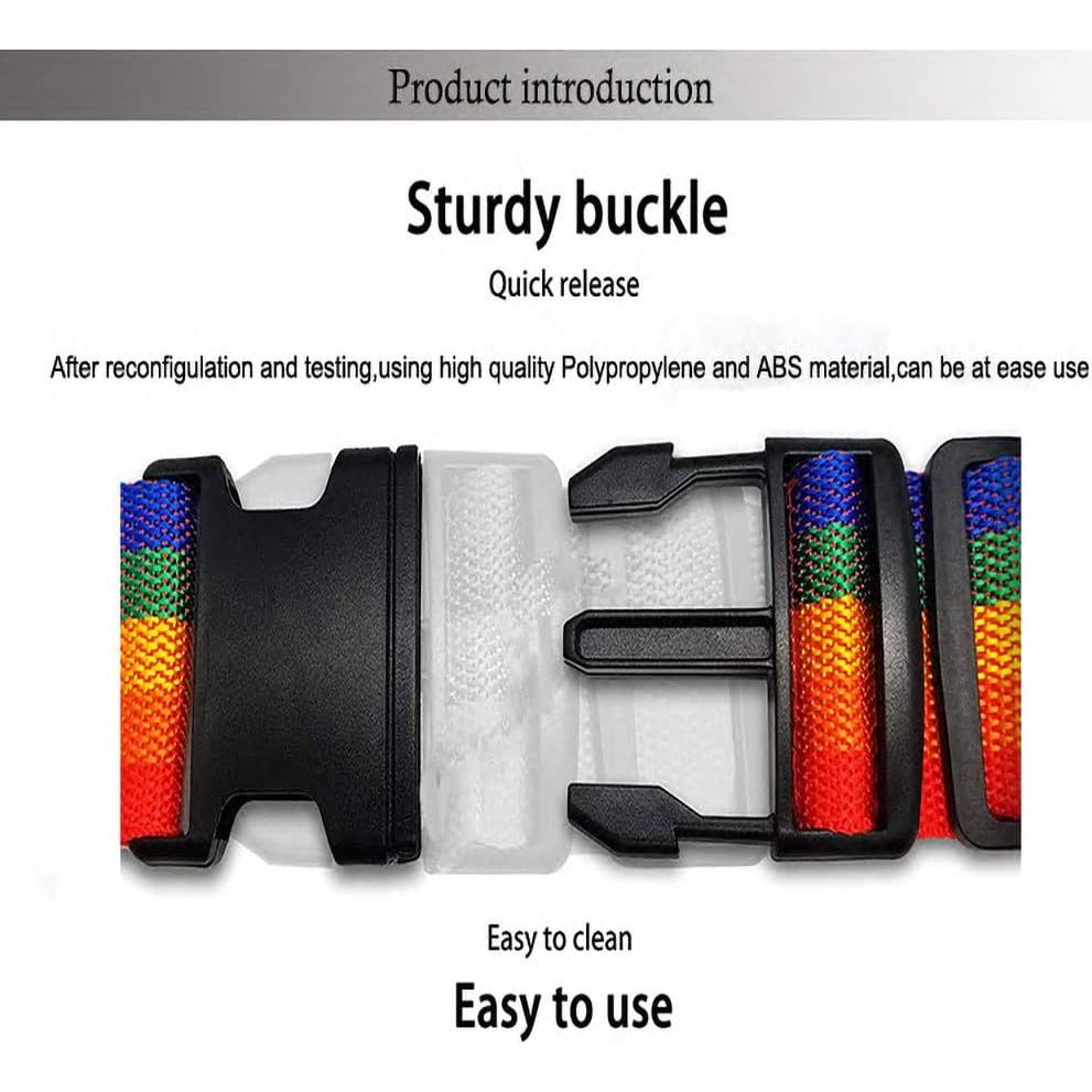 Paquete de 4 correas de equipaje Sowist ajustables 200x5cm