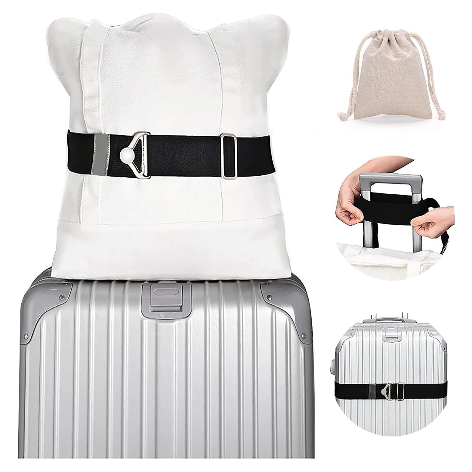 Cinturón de Viaje QQM Ajustable Nylon Negro 72-100 cm