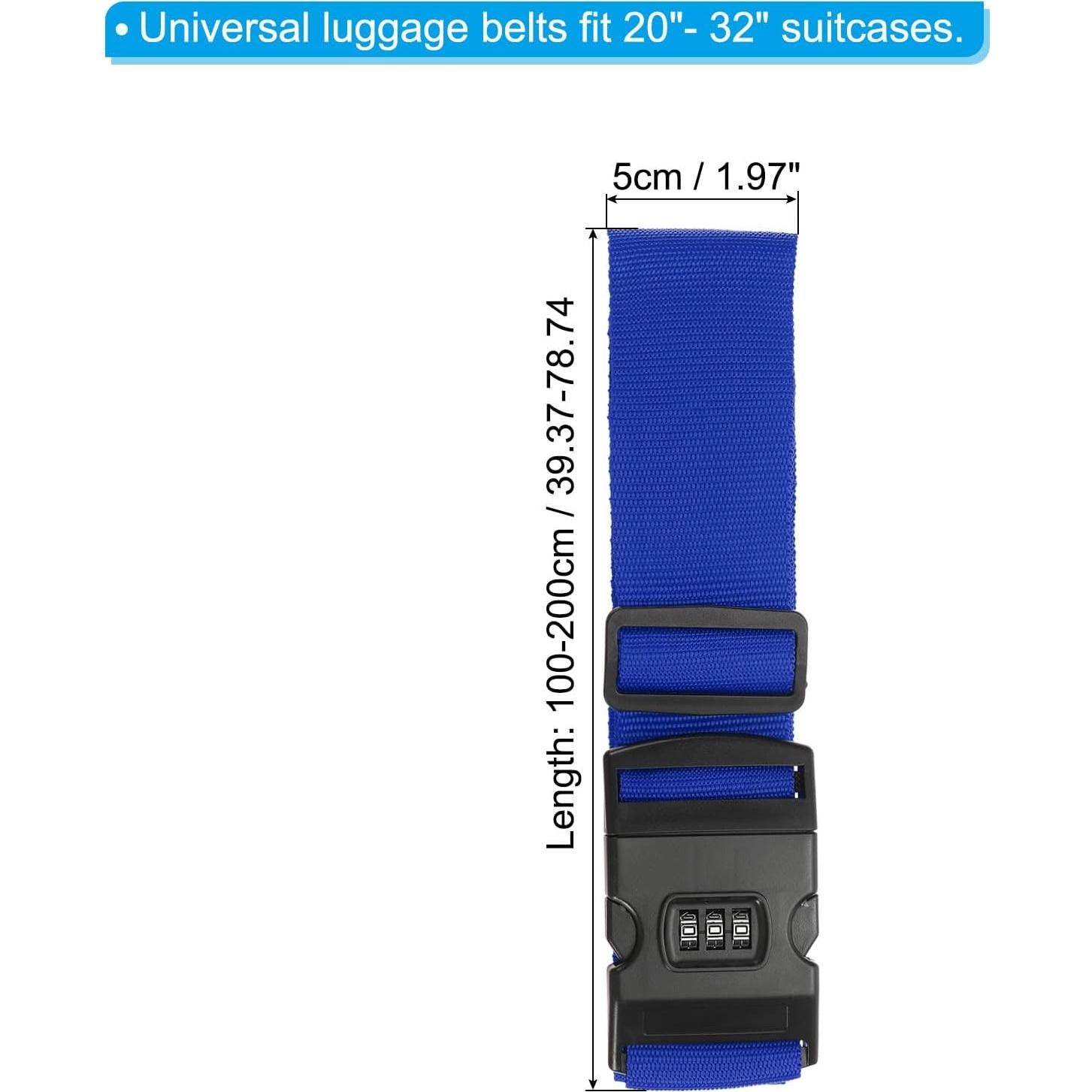 Correas de Equipaje PATIKIL Ajustables con Candado 100-200cm