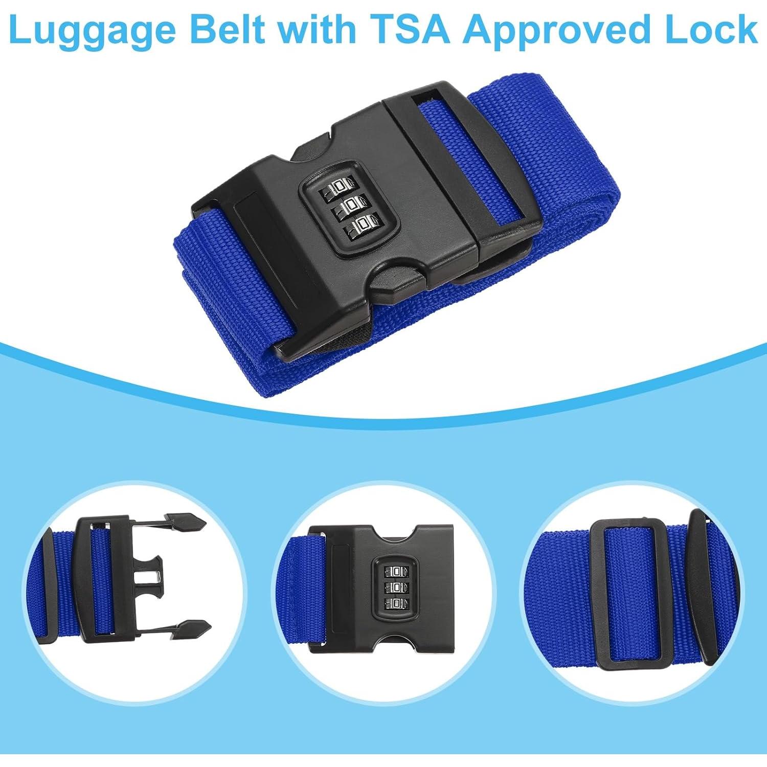 Correas de Equipaje PATIKIL Ajustables con Candado 100-200cm