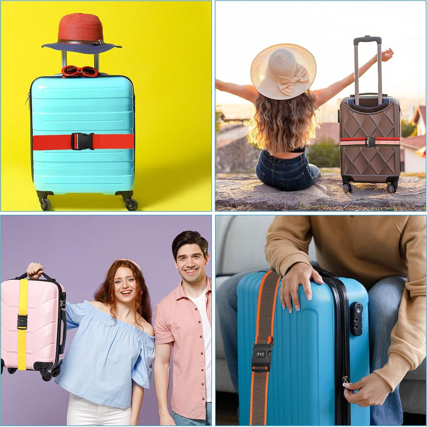 Correas de Equipaje PATIKIL Ajustables con Candado 100-200cm