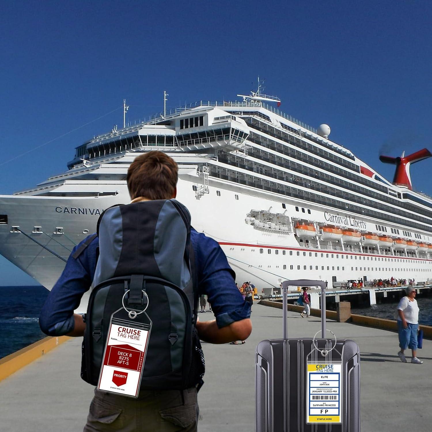 5 Sujetadores de Etiquetas de Equipaje FUNMCAN Transparentes