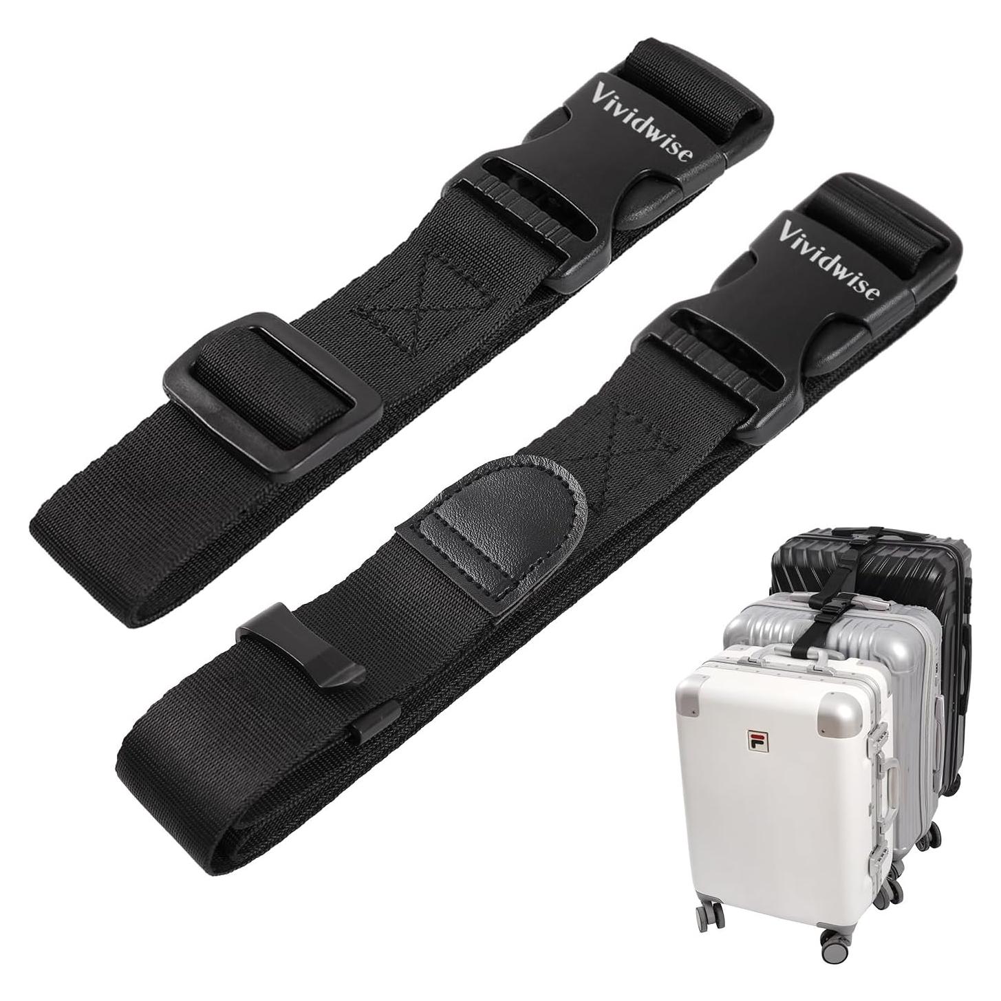 Correas Conectoras de Equipaje Vividwise 2 Unidades Nylon Negro