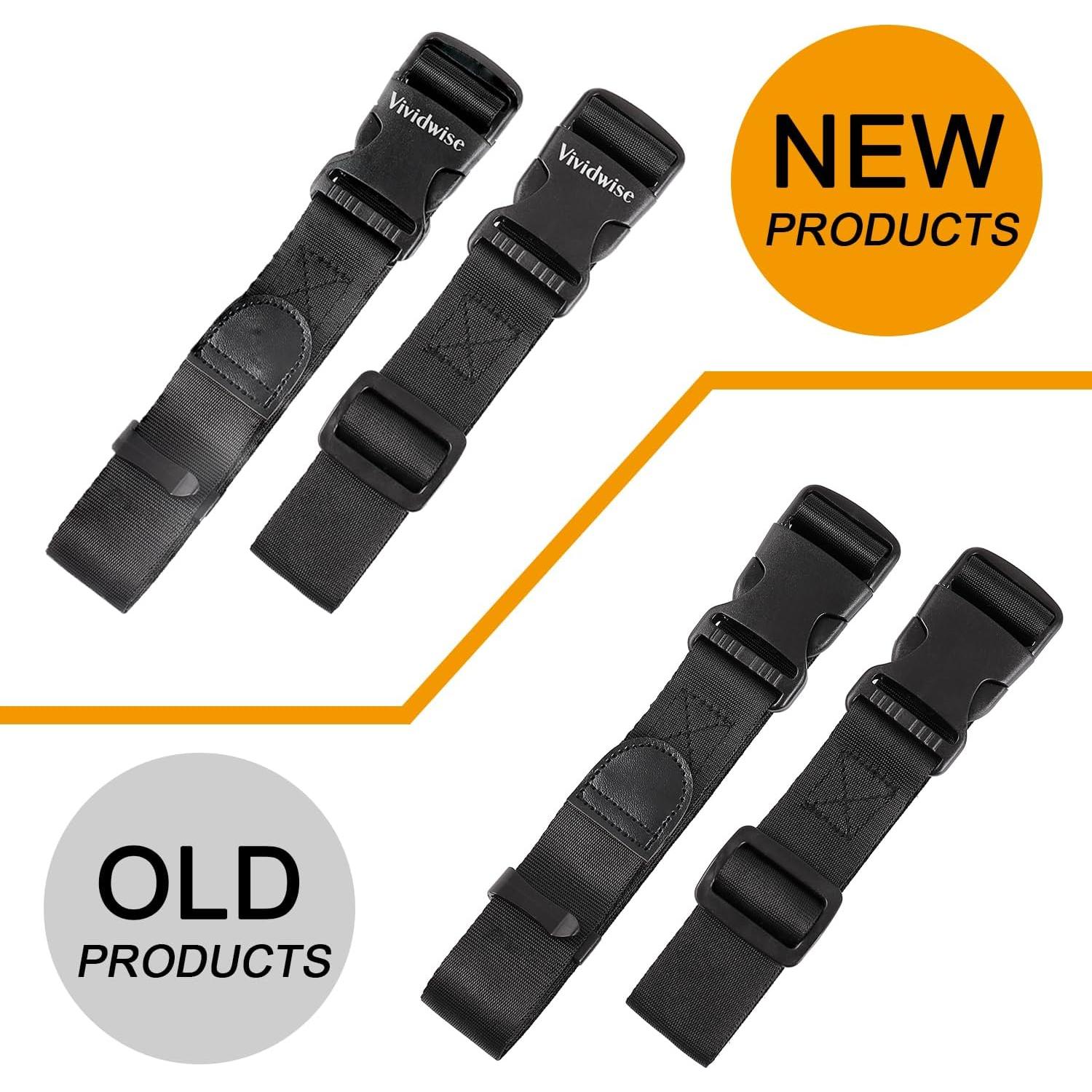 Correas Conectoras de Equipaje Vividwise 2 Unidades Nylon Negro