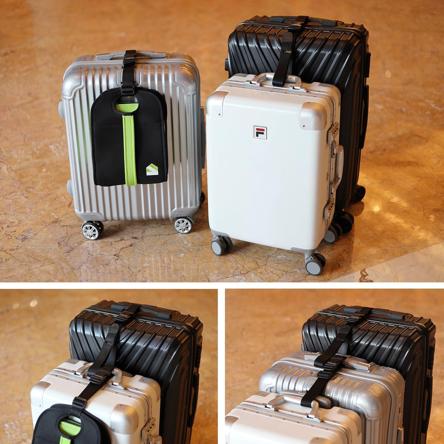 Correas Conectoras de Equipaje Vividwise 2 Unidades Nylon Negro