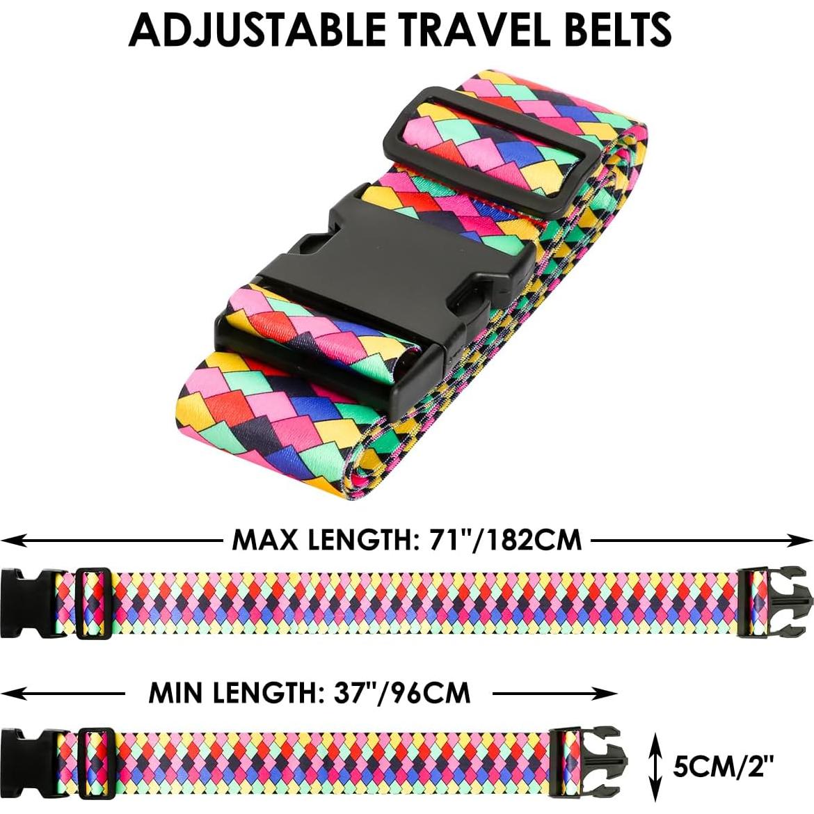 Correas de Equipaje Gutsdoor 2 Pack Ajustables Multicolor