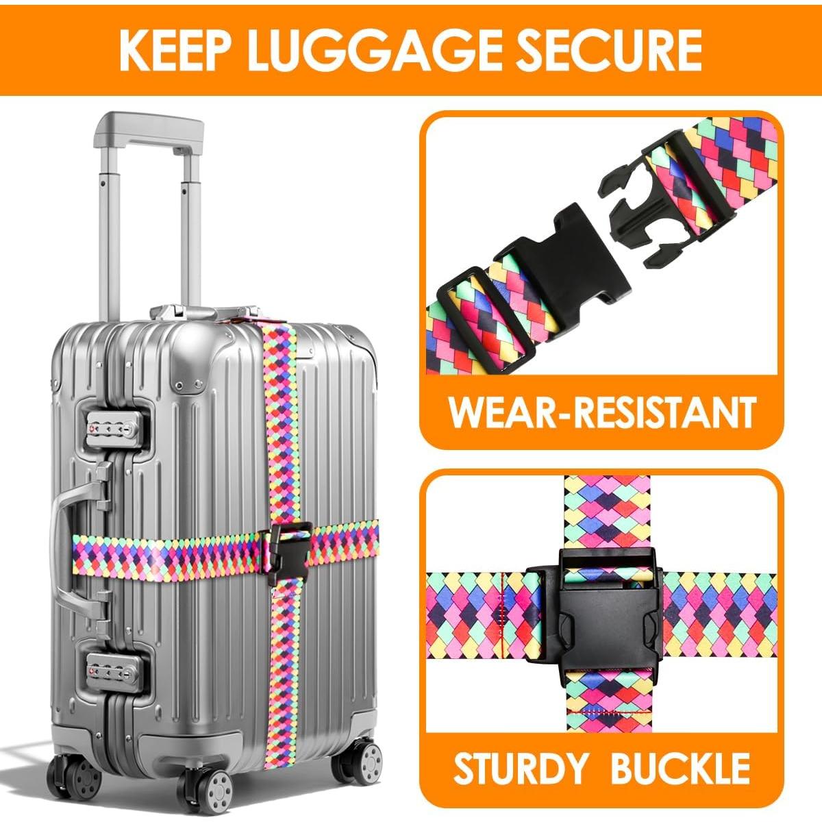 Correas de Equipaje Gutsdoor 2 Pack Ajustables Multicolor