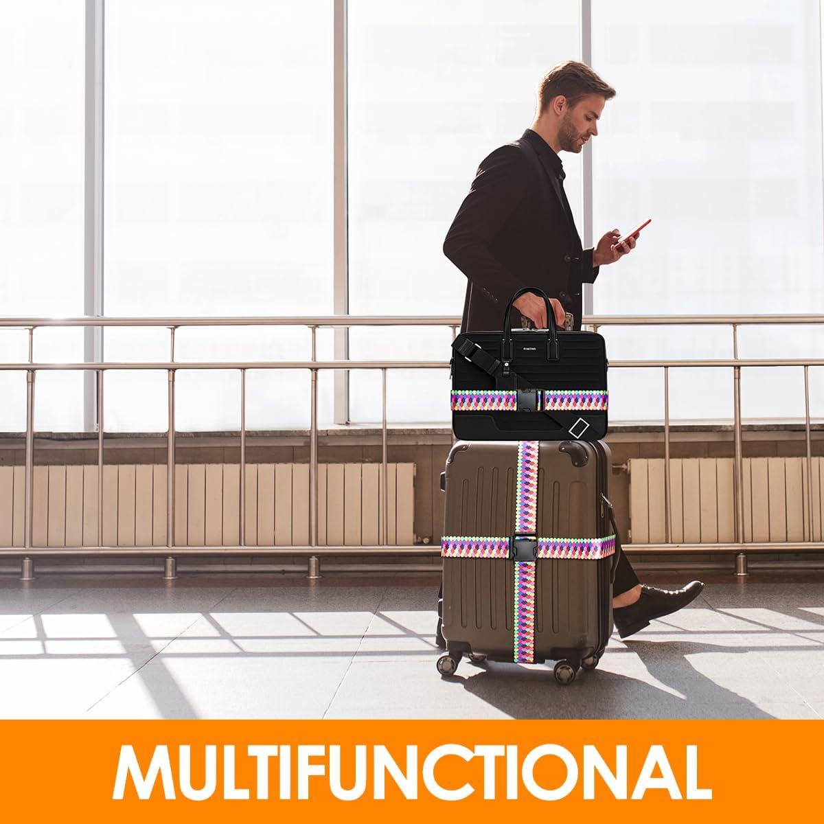 Correas de Equipaje Gutsdoor 2 Pack Ajustables Multicolor